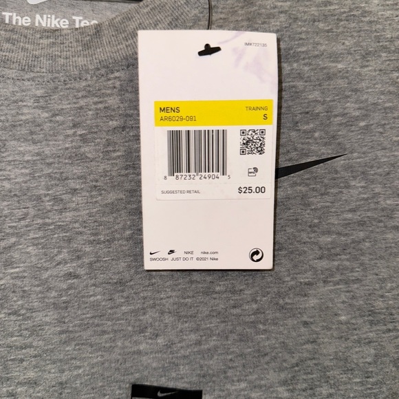 Nike Men's Heather Gray Short Sleeve Dri-Fit Tee - Picture 2 of 11